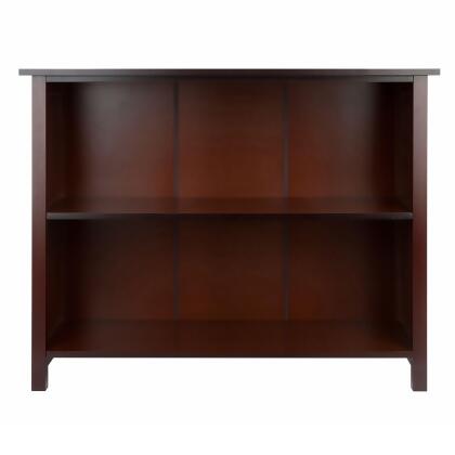 38.75” Long 3-Tier Antique Walnut Finish Solid Wood Storage Shelf Bookcase alternate image