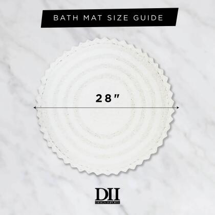27.5" Gray Round Crochet Bath Mat alternate image