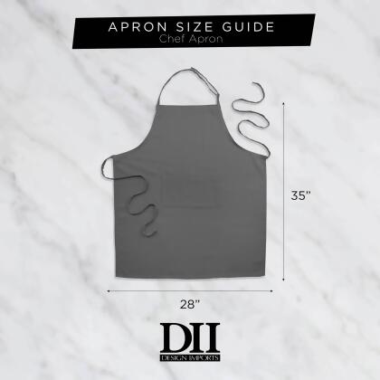 33" Purple and White Eggplant Chevron Kitchen Chef Apron alternate image