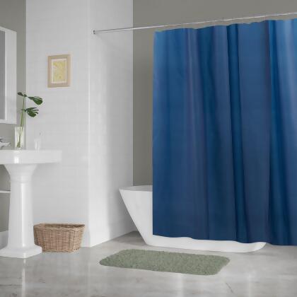 6' Solid Blue Bathroom Collections and Essentials Shower Curtain alternate image