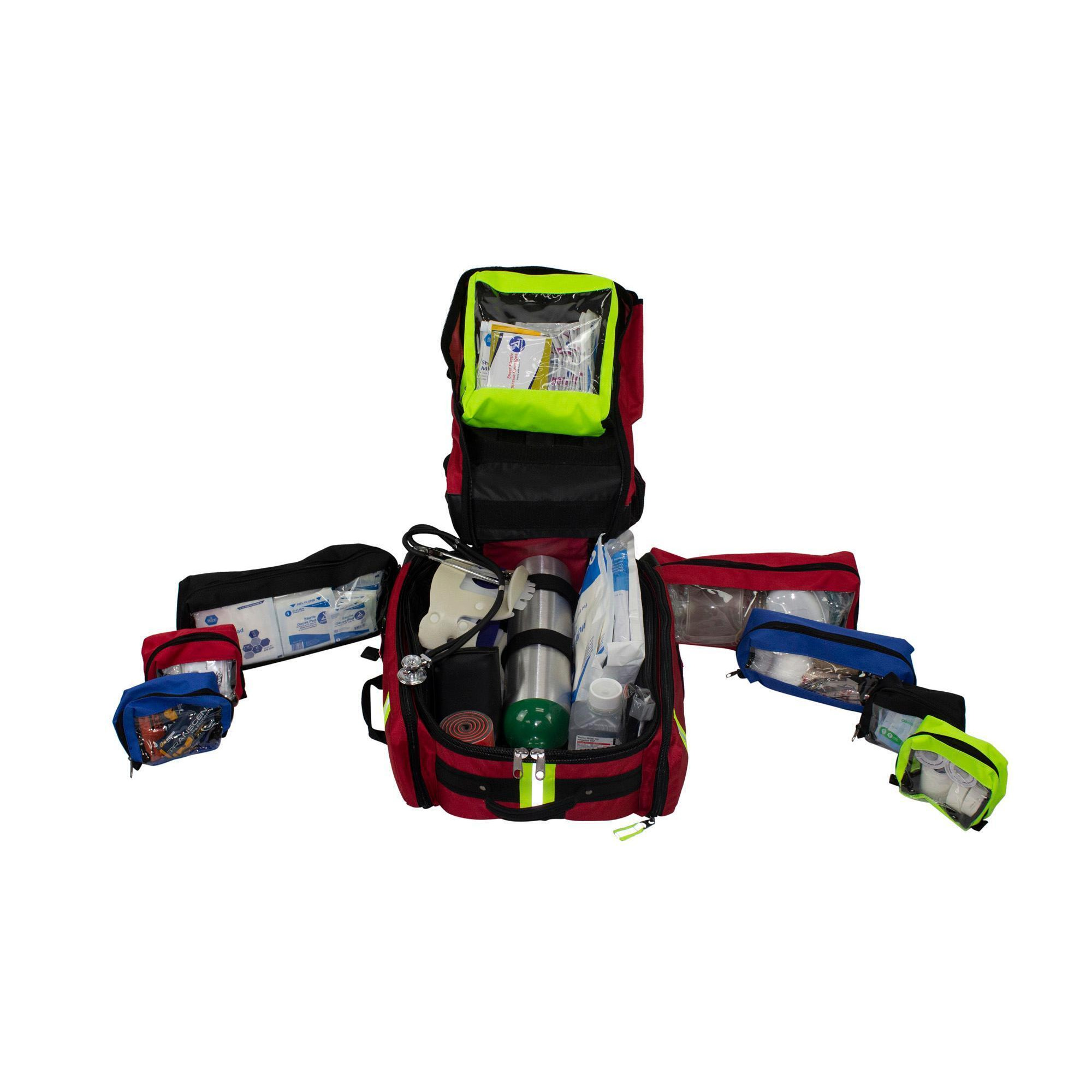 17" Red, Black, and Lime Green Outdoor Emergency Accessories Kemp USA Medical Supply Kit H alternate image