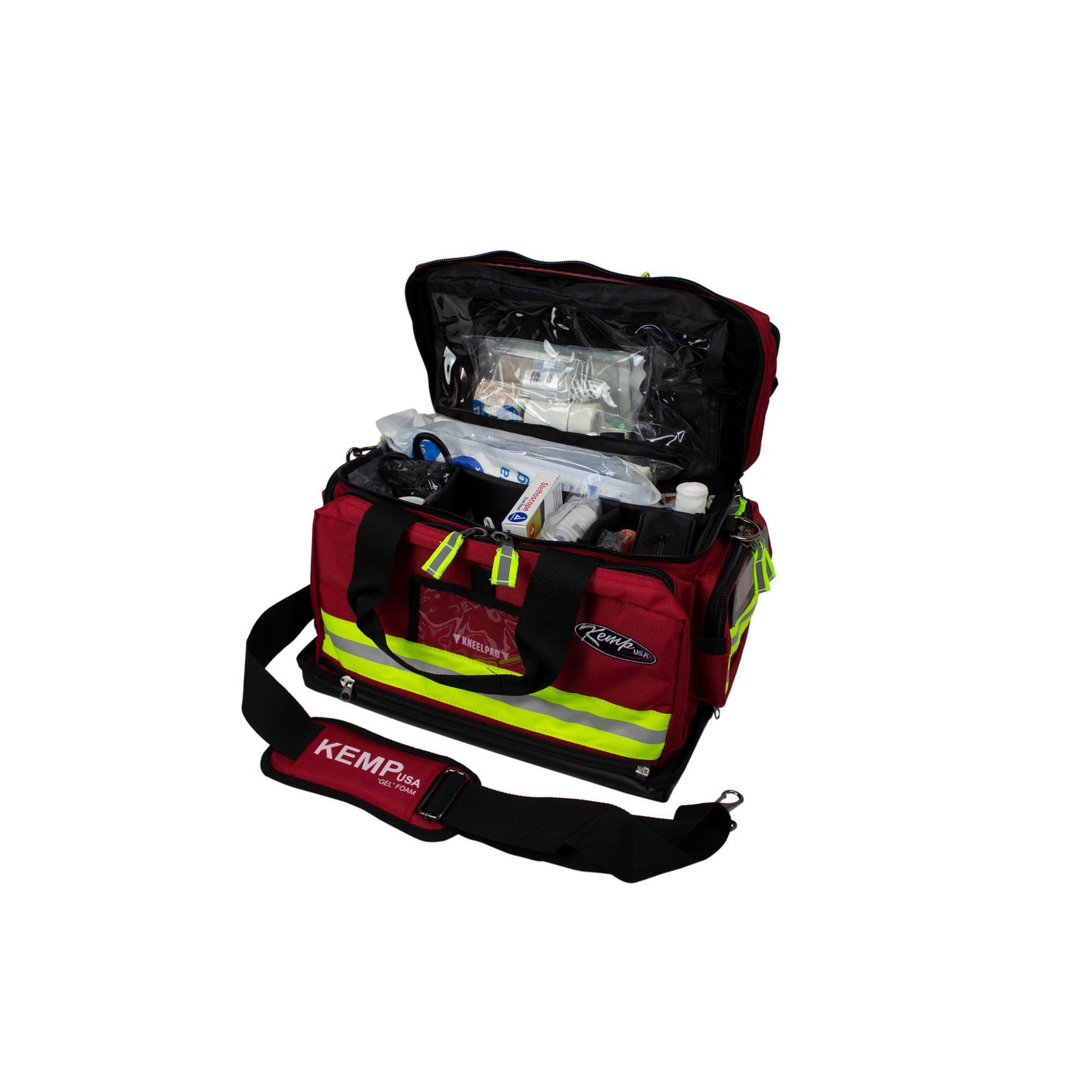 17" Red, Black, and Lime Green Outdoor Emergency Accessories Kemp USA Medical Supply Kit D alternate image