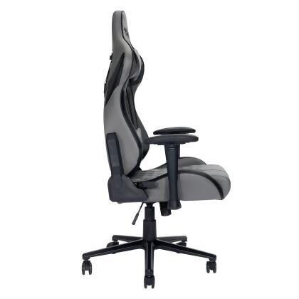55.25" Vibrant Gray and Black Unique Techni Sports XL Comfortable Gaming Chair alternate image