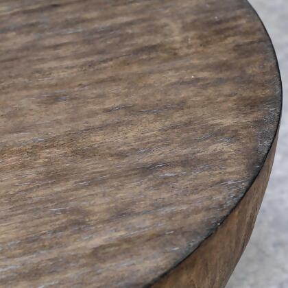 42-Inch Round Mango Wood Veneer Coffee Table alternate image