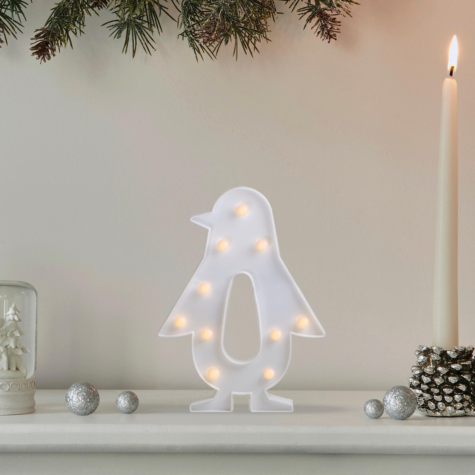 10.25" White Penguin LED Marquee LED Sign alternate image