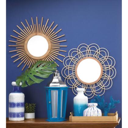 24" Beach Blue and Silver Contemporary Candle Lantern alternate image