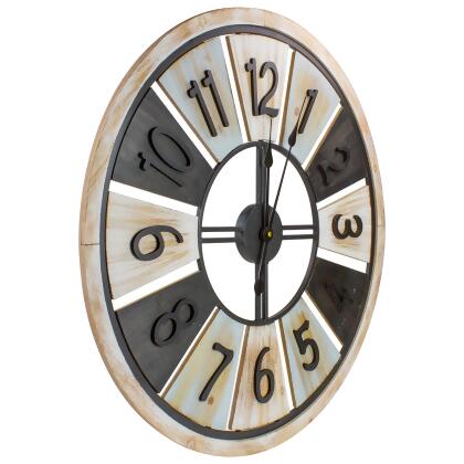 28" Multi-Tonal Whitewashed Round Wall Clock alternate image