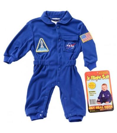 Blue NASA Flight Suit Halloween Costume Romper (6-12ms) alternate image