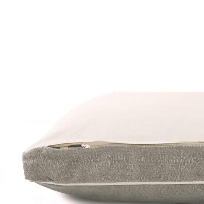 36" Gray and White Solid Stonewash Pillow Dog Bed with Removable Cover alternate image