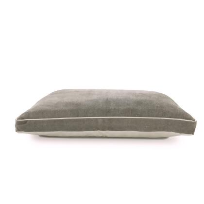 36" Gray and White Solid Stonewash Pillow Dog Bed with Removable Cover alternate image