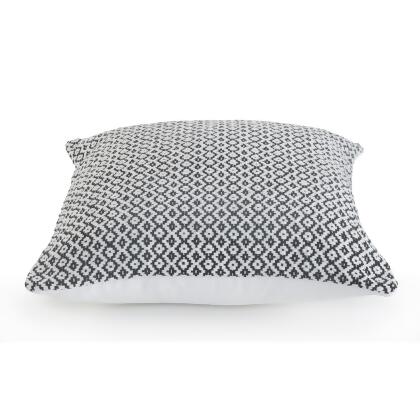 18" Black and White Bustling Geometric Square Throw Pillow alternate image