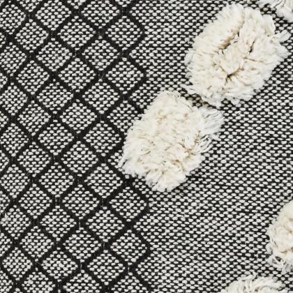 20" Black and Gray Zig-Zag Square Throw Pillow alternate image