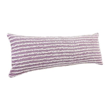 36" Lavender and White Wispy Ways Rectangular Lumbar Throw Pillow alternate image