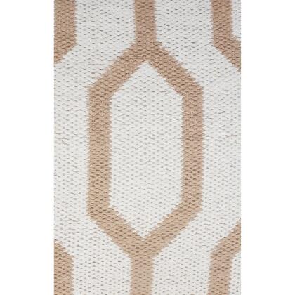20" Tan and White Geometric Square Throw Pillow alternate image