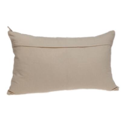 24" Beige and Brown Woven Rectangular Throw Pillow alternate image