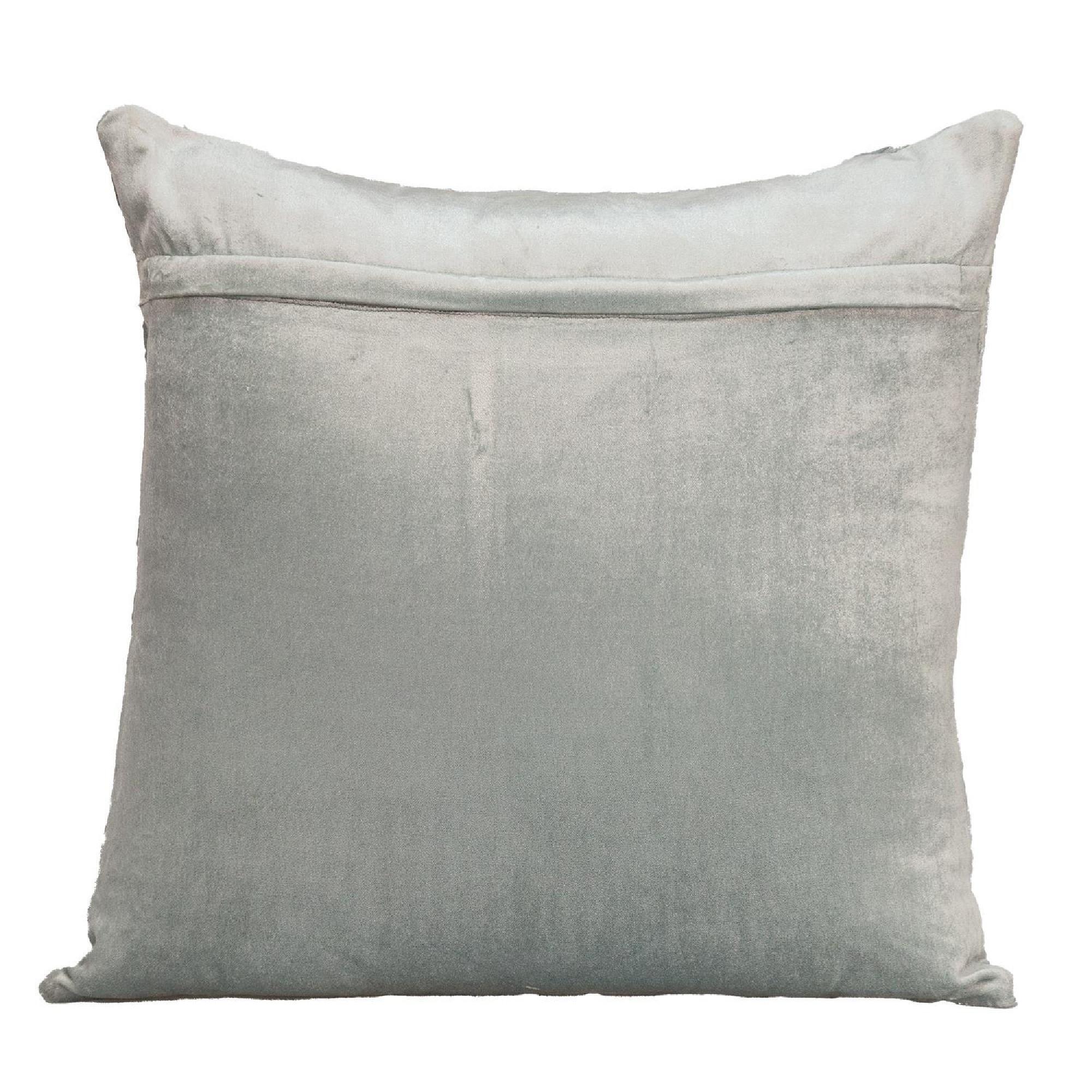 20" Gray Transitional Quilted Throw Pillow alternate image