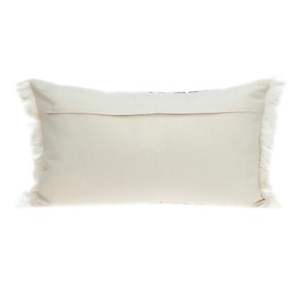 24" White and Black Geometric Rectangular Throw Pillow alternate image