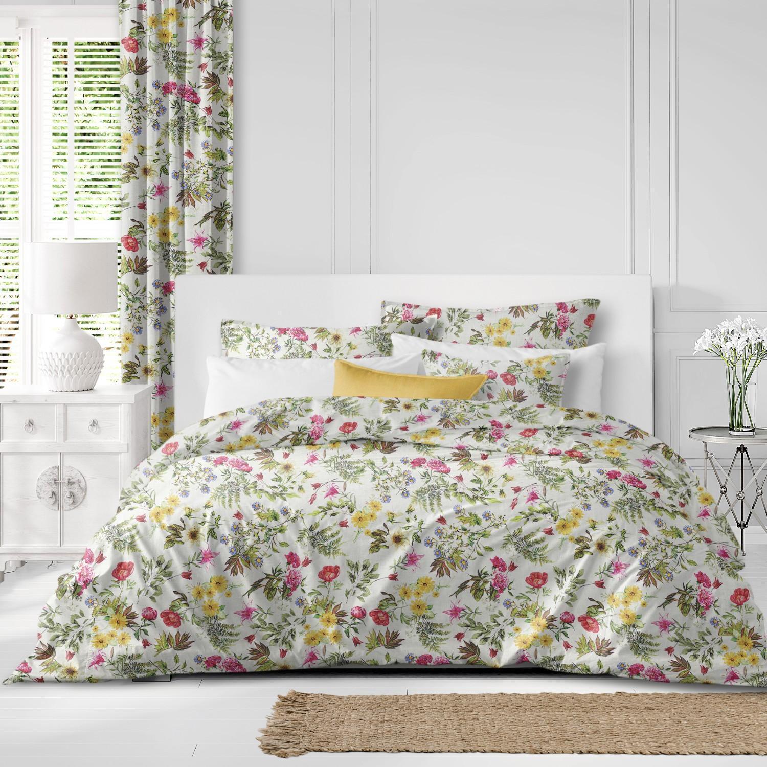 Set of 3 White and Pink Floral Comforter with Pillow Shams - King Size alternate image