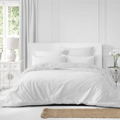 Set of 3 White Solid Comforter with Pillow Shams - Full Size alternate image
