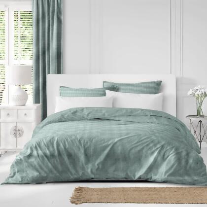 Set of 3 Blue and White Checkered Comforter with Pillow Shams - King alternate image
