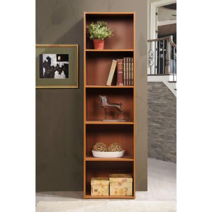 59" Cherry Red Multipurpose Bookcase with 5-Shelves alternate image