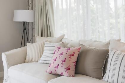 20" x 20" Pink Flamingo Fanfare Throw Pillow alternate image
