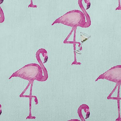 26" x 26" Blue and Pink Flamingo Fanfare Throw Pillow alternate image