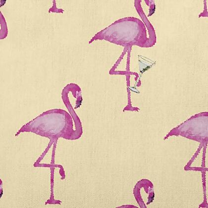 16" x 16" Yellow and Pink Flamingo Fanfare Throw Pillow alternate image