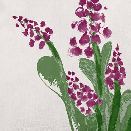 20" x 20" White and Purple Floral Bluebell Throw Pillow alternate image