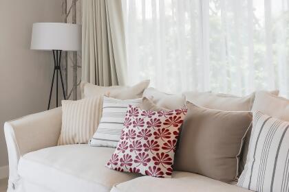 16" x 16" Purple and White Ina Floral Throw Pillow alternate image
