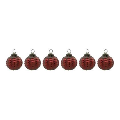 DASHER 6 Murano red balls for Christmas decor