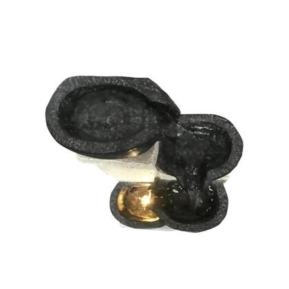 11" LED Lighted Black and Tan Stacking Bowls Tabletop Fountain alternate image