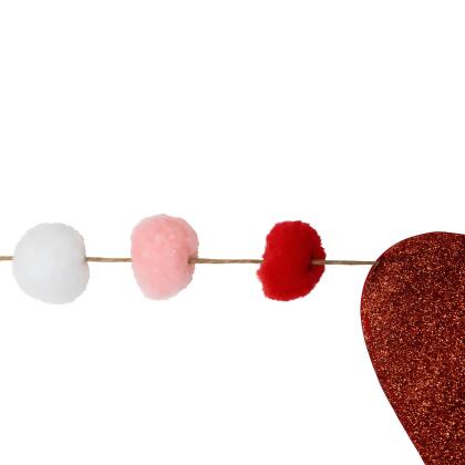 5' Glittered "Love" Valentine's Day Wall Banner Decoration alternate image
