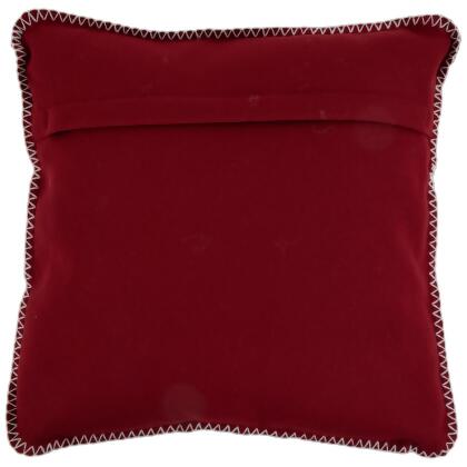 18" Maroon and Beige Deer Head Worsted Christmas Square Throw Pillow alternate image
