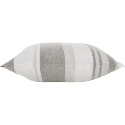 Cassidy Striped Throw Pillow - 20" - Gray and White alternate image
