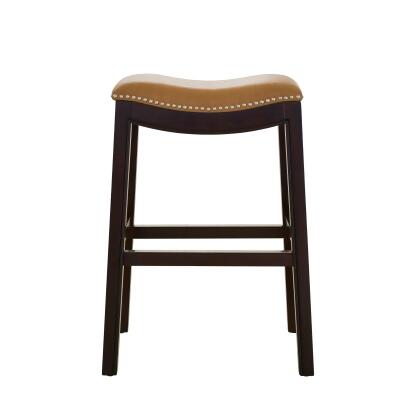 26" Vibrant Tan Unique New Ridge Home Goods Julian Comfortable Counter Height Barstool alternate image