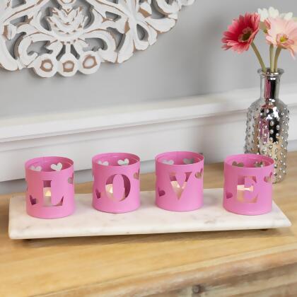 Love Valentine's Day Metal Votive Candle Holders - 2.75" - Set of 4 alternate image