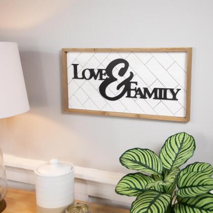 Love and Family Wooden Framed Wall Art - 19.5" alternate image