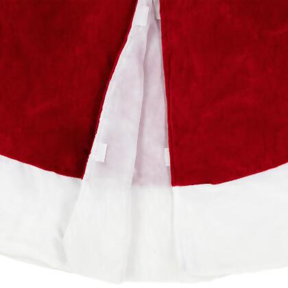 Velveteen Christmas Tree Skirt - 60" - Red and White alternate image