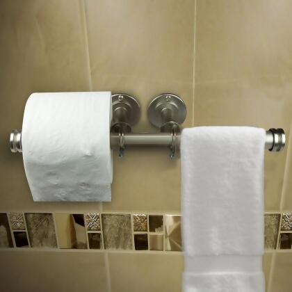 15" Silver Contemporary Double Toilet Paper Holder alternate image