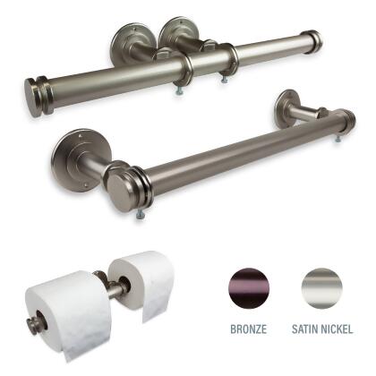 15" Silver Contemporary Double Toilet Paper Holder alternate image