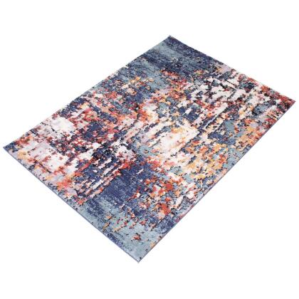 4' x 6' Abstract Area Throw Rug - Blue and Pink alternate image