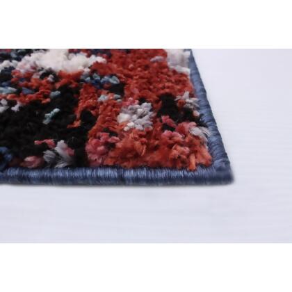 4' x 6' Abstract Area Throw Rug - Blue and Pink alternate image