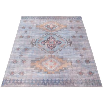 5' x 8' Geometric Medallion Area Throw Rug - Blue alternate image