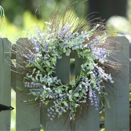 Mixed Floral Twig Spring Wreath, 30.5-Inch alternate image