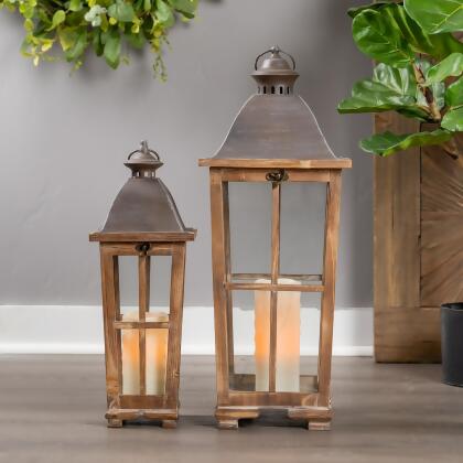 Set of 2 Victorian Candle Lanterns 25.75” alternate image
