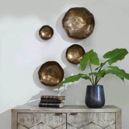 Lucky Coins Bowls Hanging Wall Decoration - 11" - Brass - Set of 4 alternate image