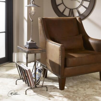 Iron Framework Magazine Rack End Table - 22.5" alternate image