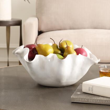 Blooming Flower Ceramic Accent Bowl - 15.5" - White alternate image