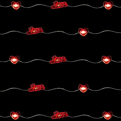 20-Count Red Valentine's Day Love and Heart LED Fairy Lights, 6.25ft, Copper Wire alternate image